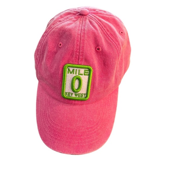 key west Accessories - Pink Cotton Baseball Cap Key West Mile 0 Patch one size
